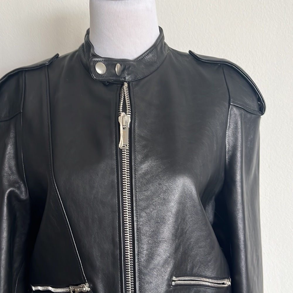 Golden goose deluxe brand Woman’s jacket leather size large black - Picture 2 of 16